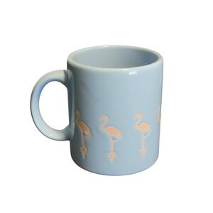 Waechtersbach Blue Pink Flamingo Coffee Cup Mug Spain Beach House Coastal